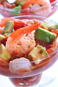 Avocado and seafood