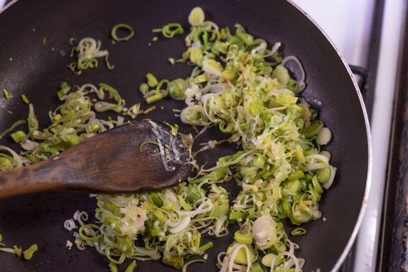 Braised leeks