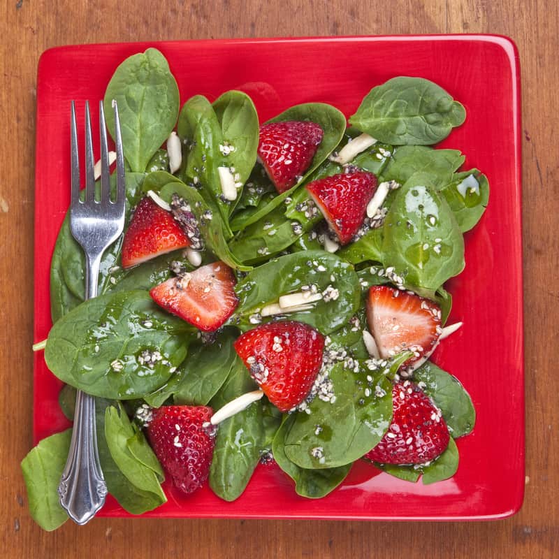 Spinach and strawberry salad