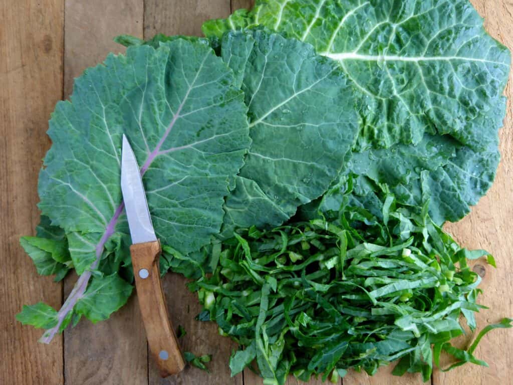 Kale sliced