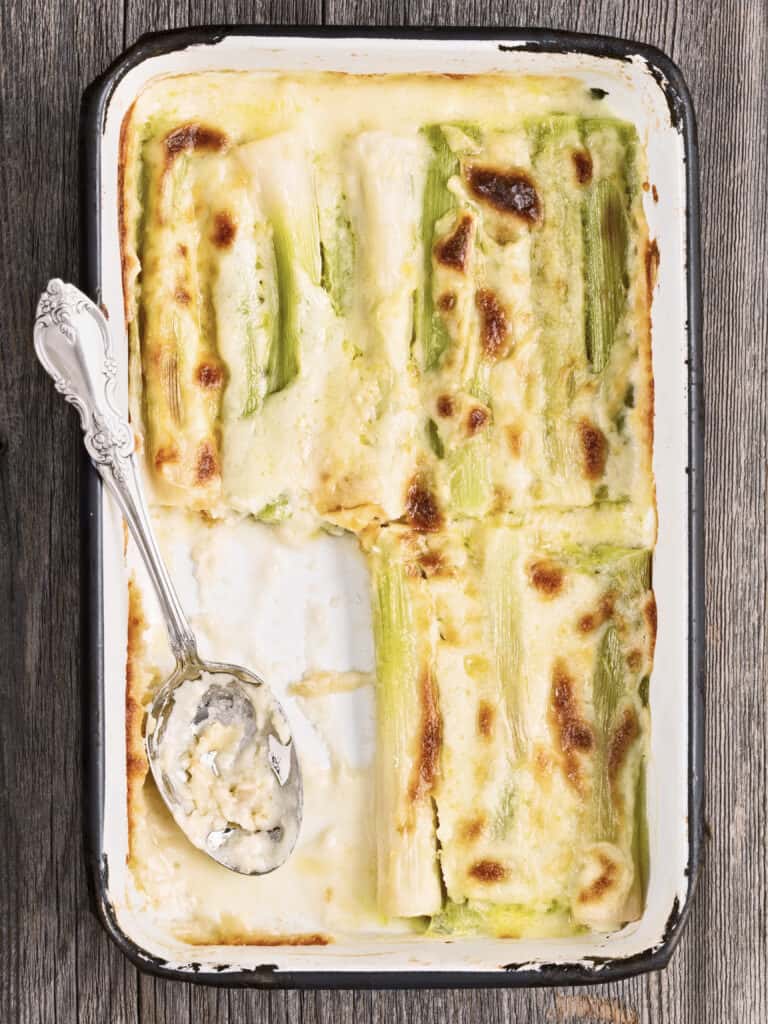 Leek gratin