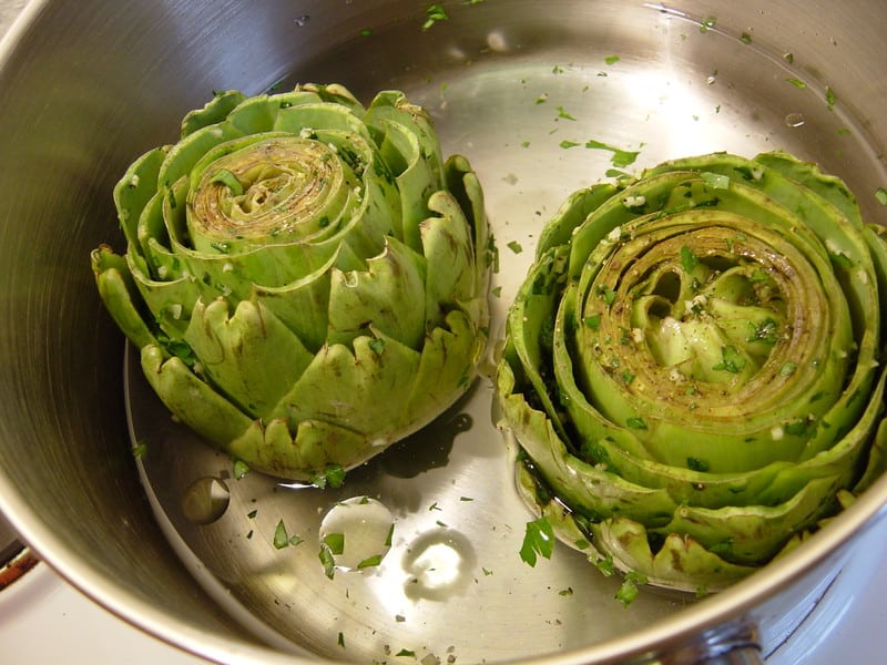 Cooking artichokes