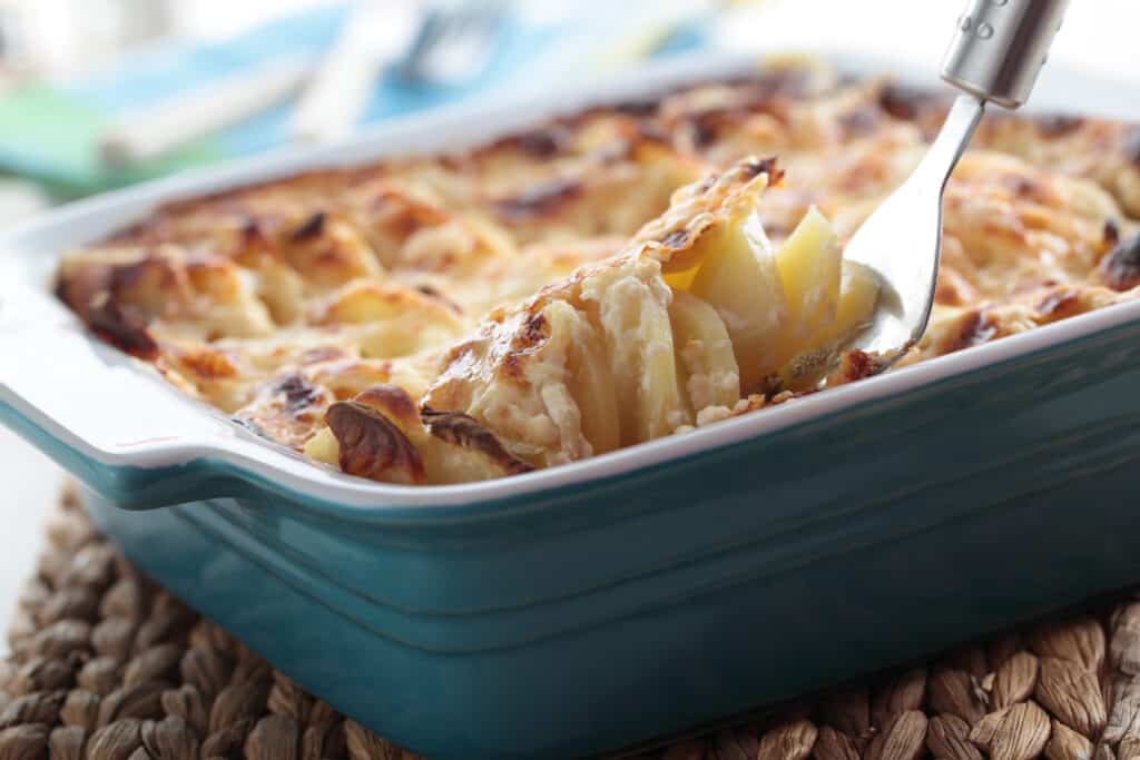 Kohlrabi and potato gratin