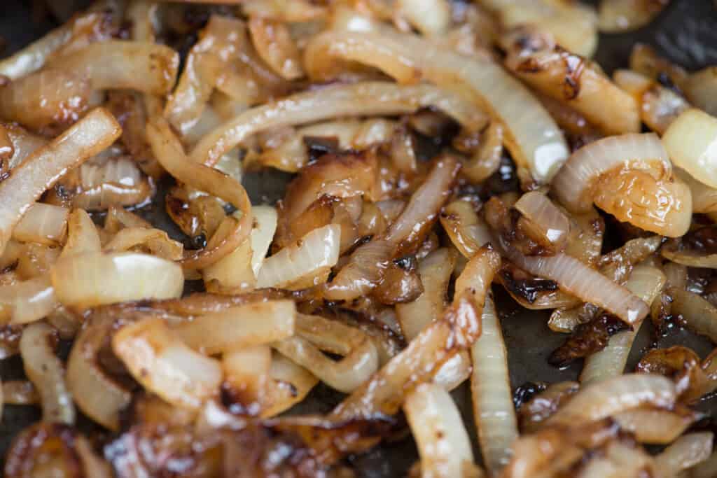 Caramelized shallots and onions
