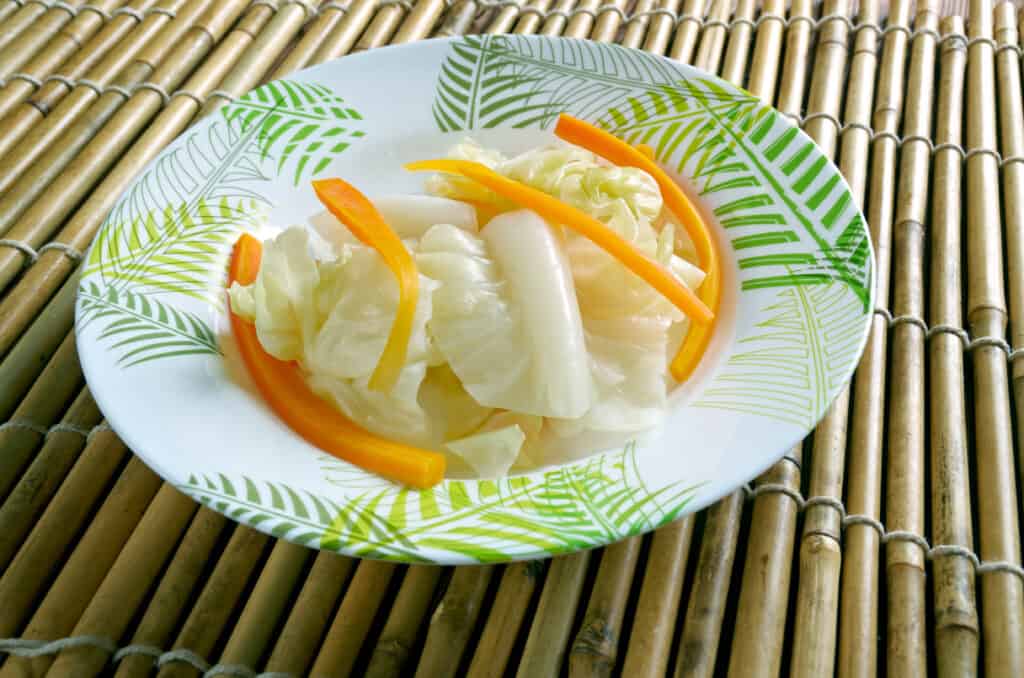 Napa cabbage and carrots