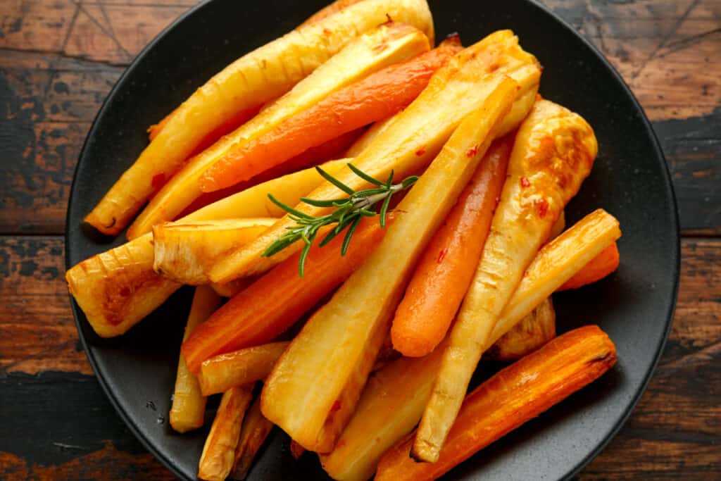 Roasted carrots and parsnips