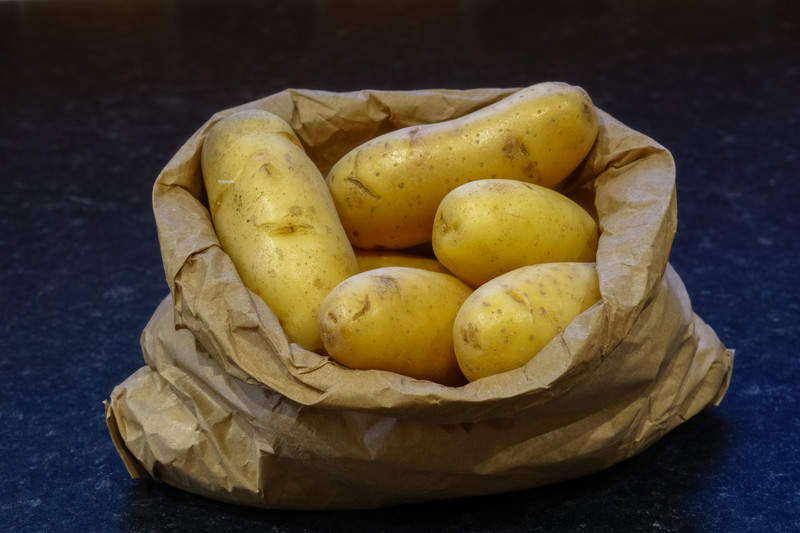 Long white potatoes