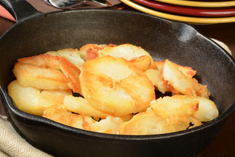 Pan fried potatoes