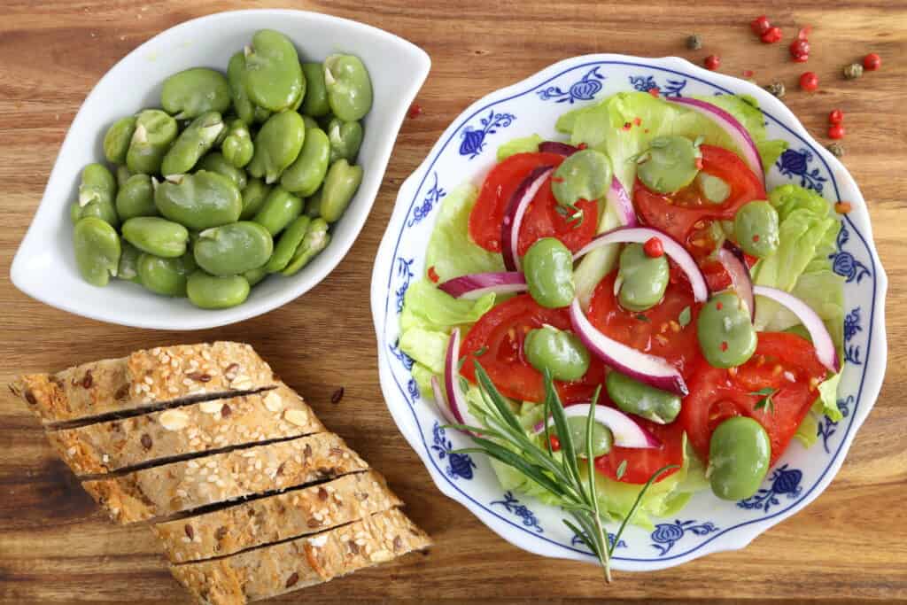 Fava bean salad