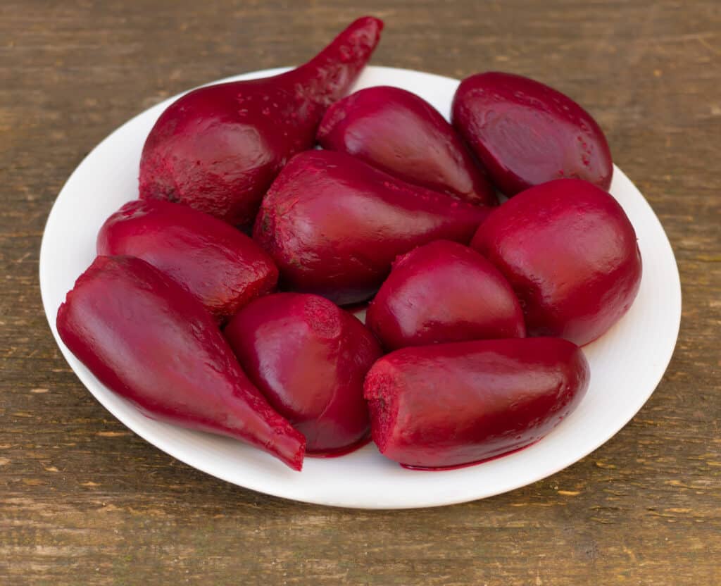 Boiled whole beets