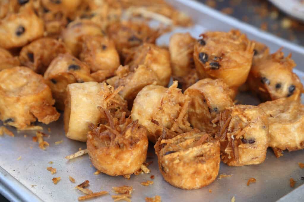 Fried taro with black beans