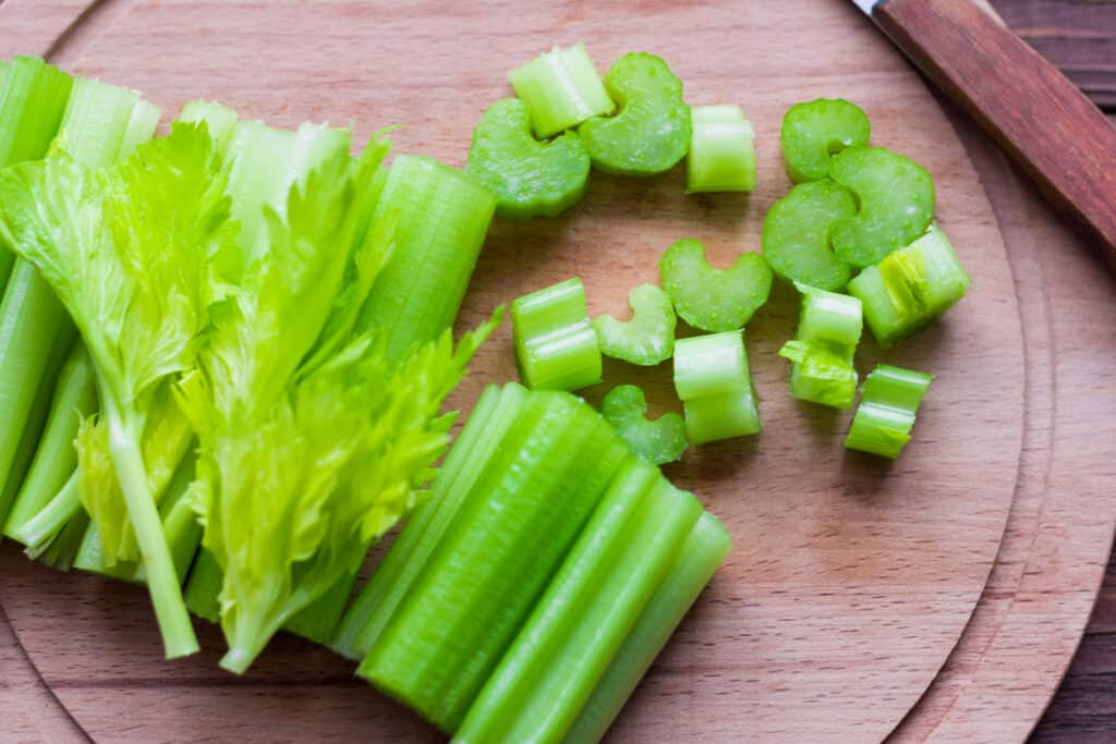 Celery prepared
