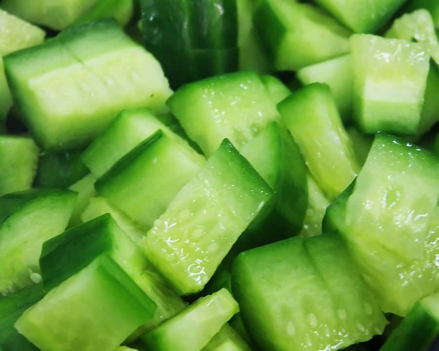 Cucumber chunks