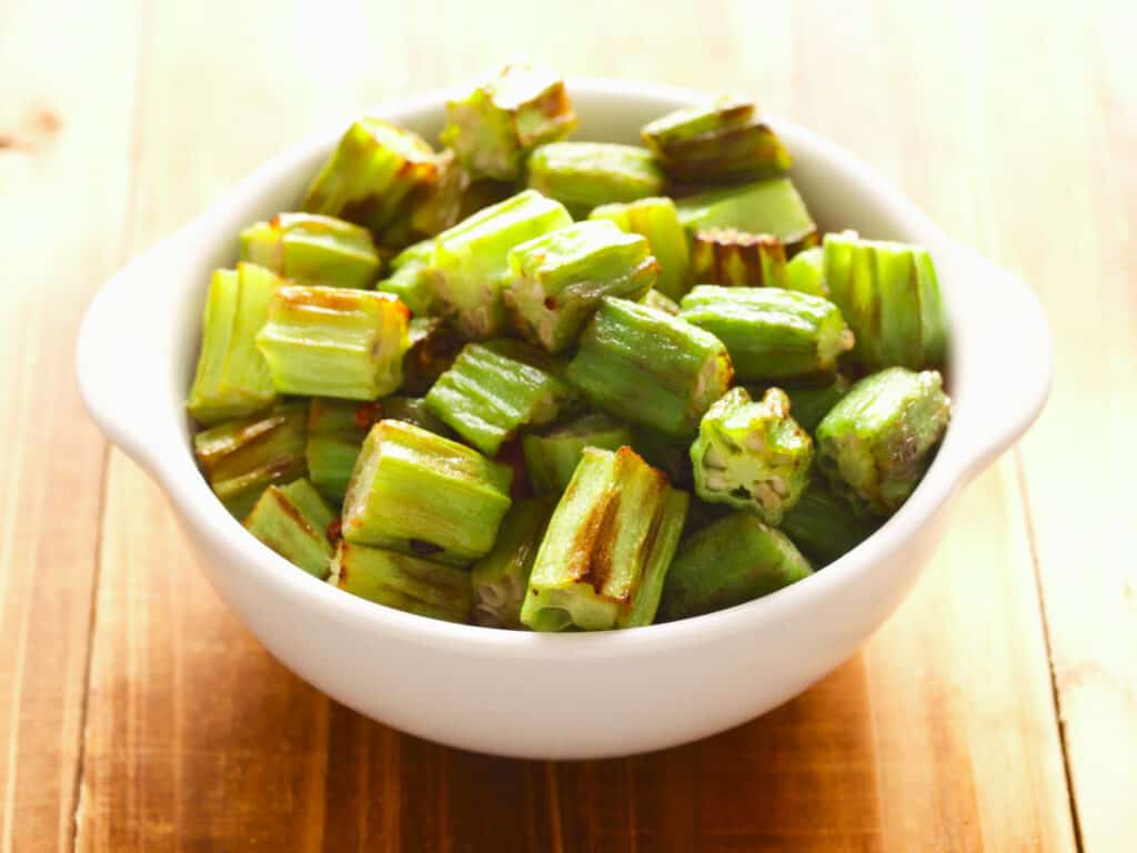 Braised okra