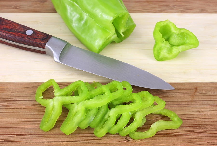 Sliced Cubanelle peppers