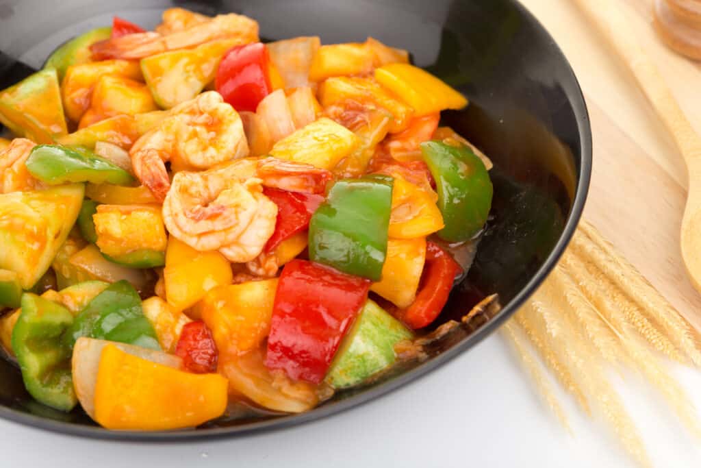 Saute of peppers and vegetables