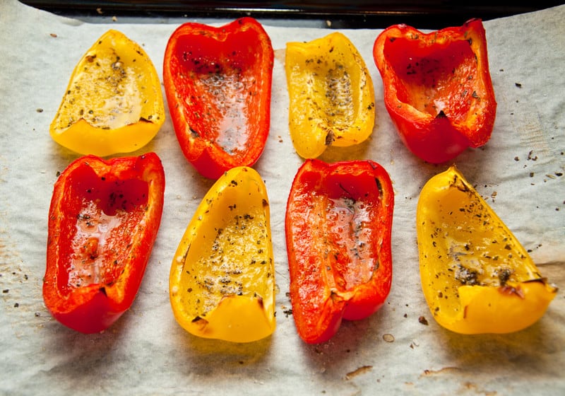 Roasted bell peppers