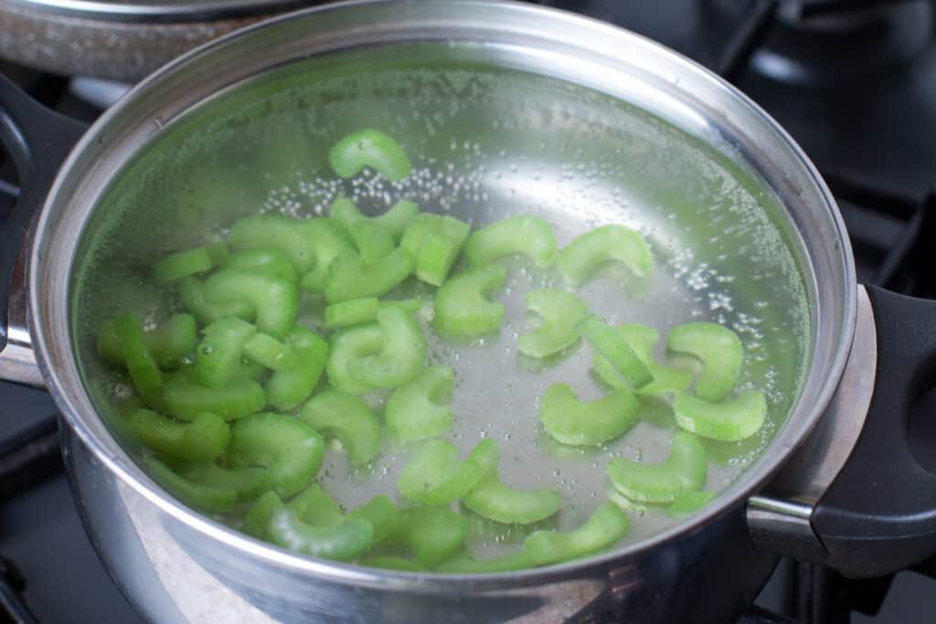 Boiled celery
