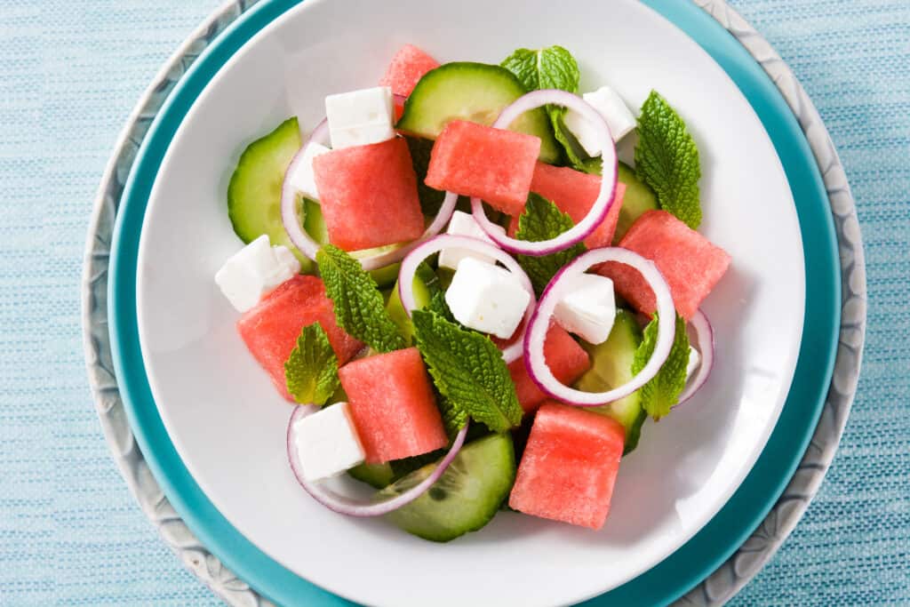 Cucumber and watermelon salad