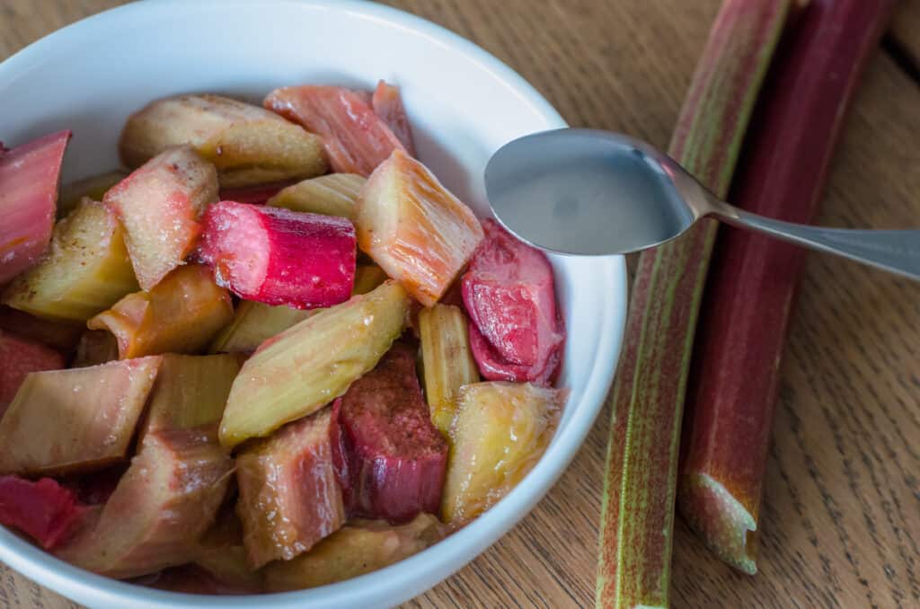 Stewed rhubarb