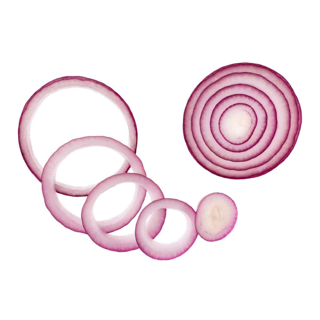 sliced onions