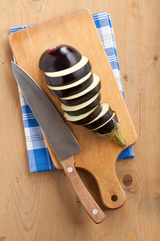 Eggplant sliced