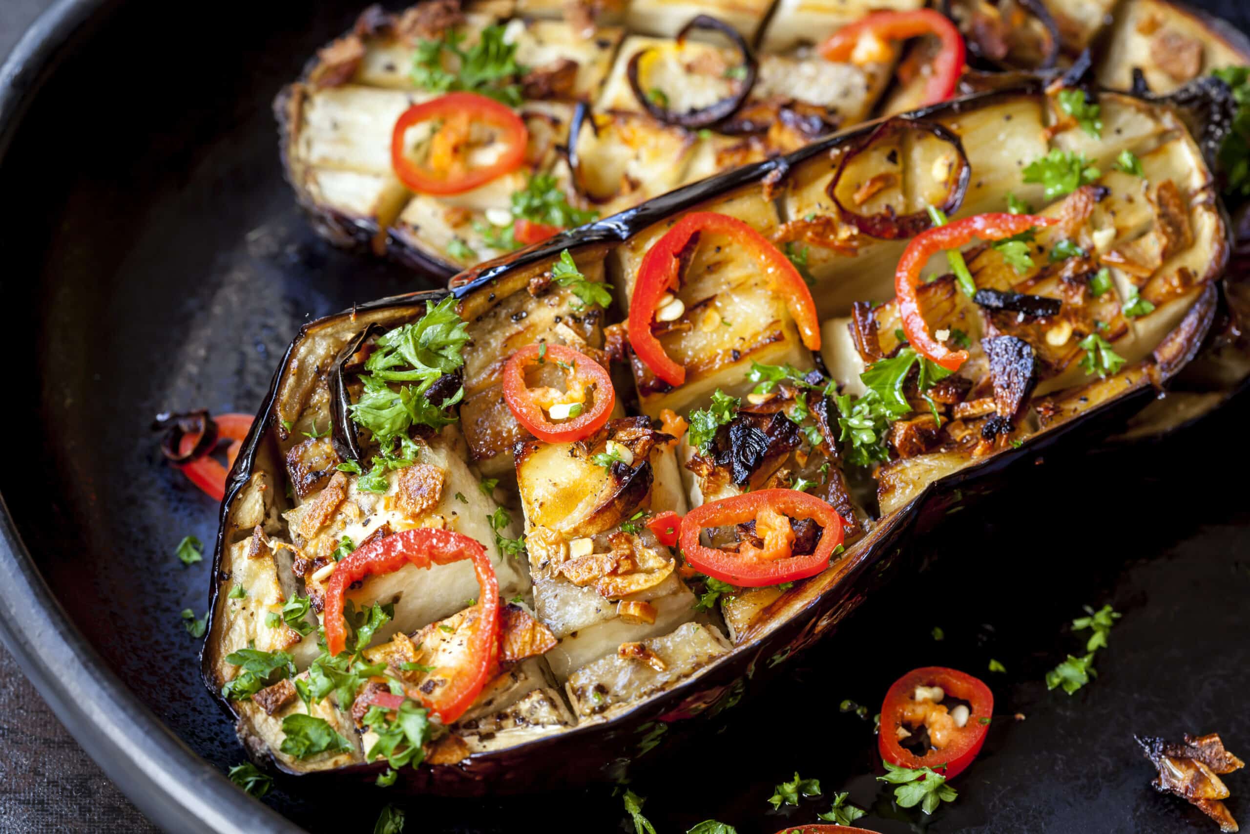 Stuffed eggplant