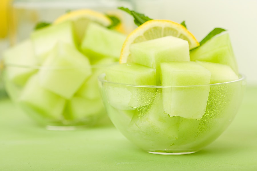 Honeydew melon slices