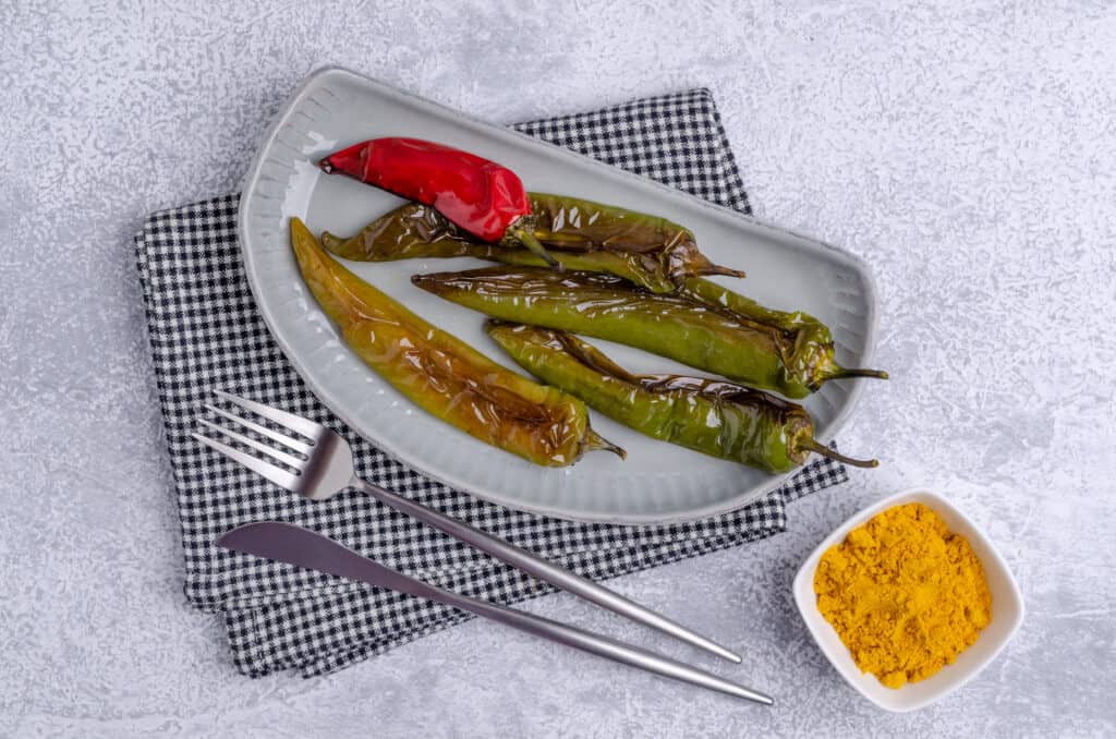 Roasted chili peppers