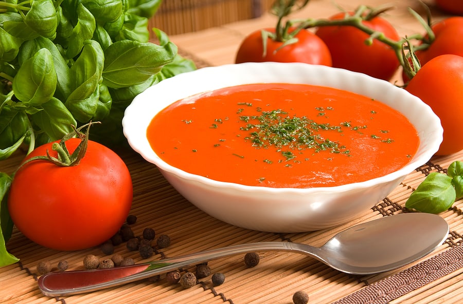 Tomato soup with basil