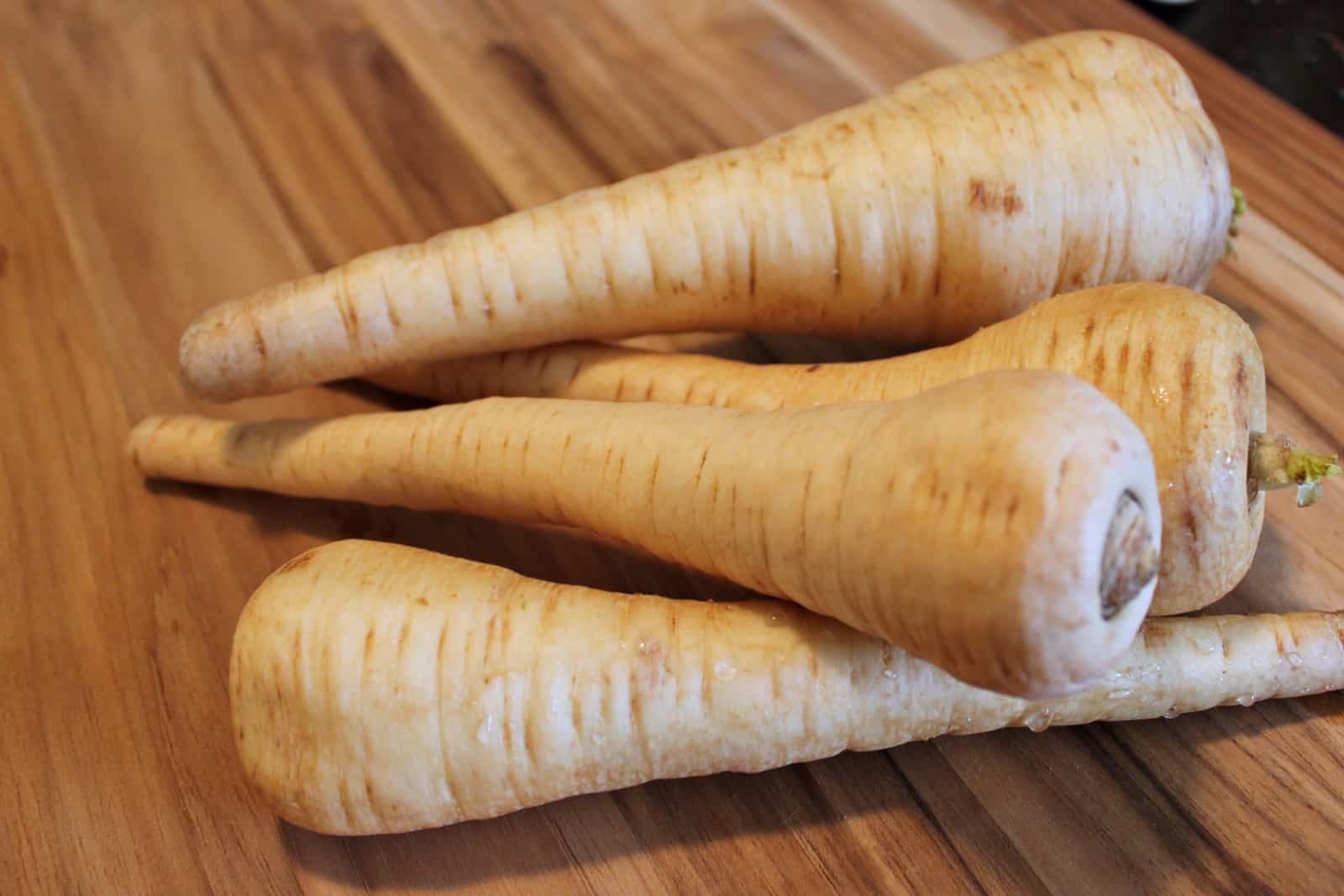 Parsnips in kitchen