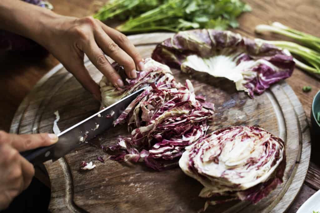 Radicchio chopping