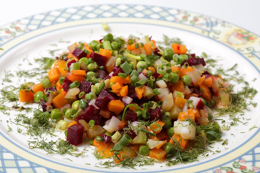 Peas beets carrots salad1