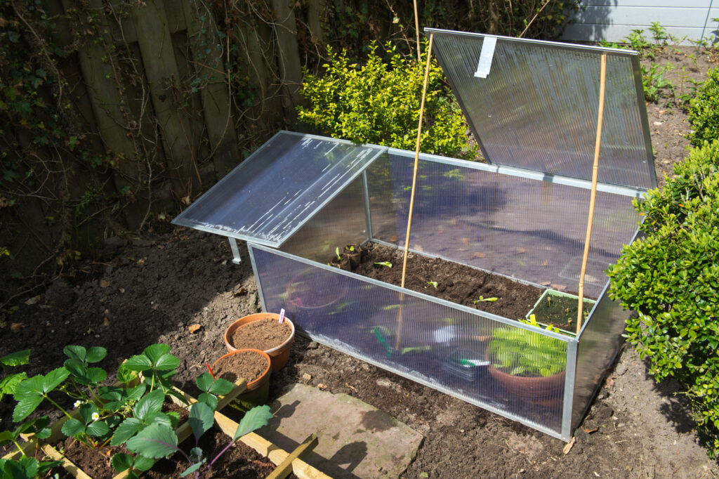 Portable plastic cold frame