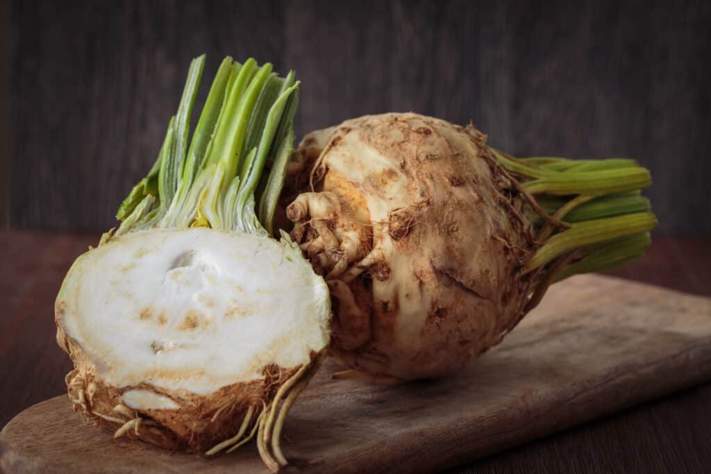 Celeriac sliced