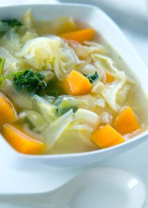 Cabbage soup with sweet potatoes