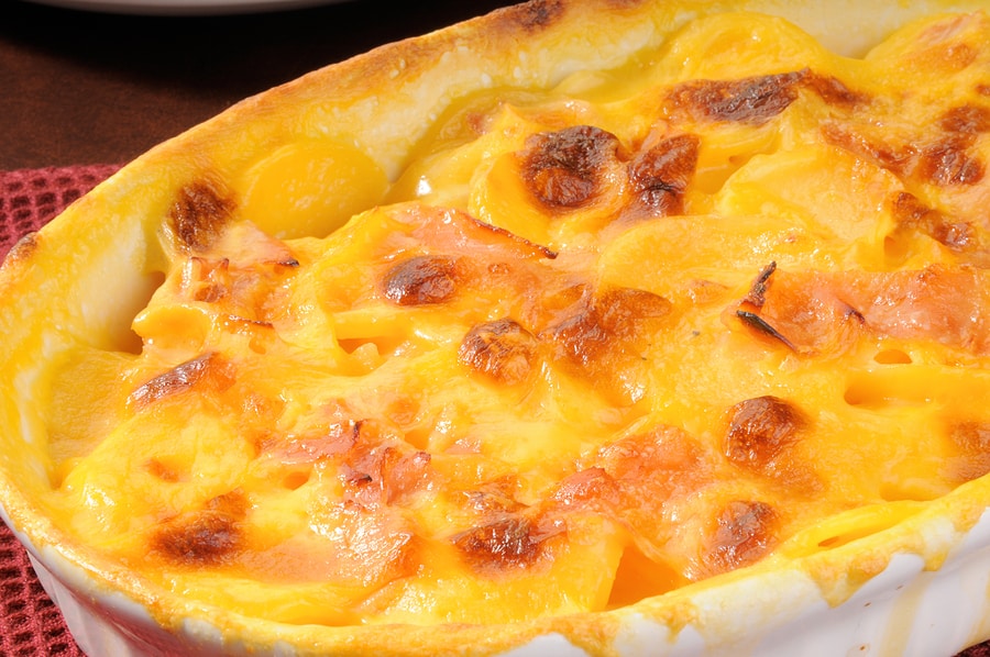 Gratin ham potatoes and cheese1