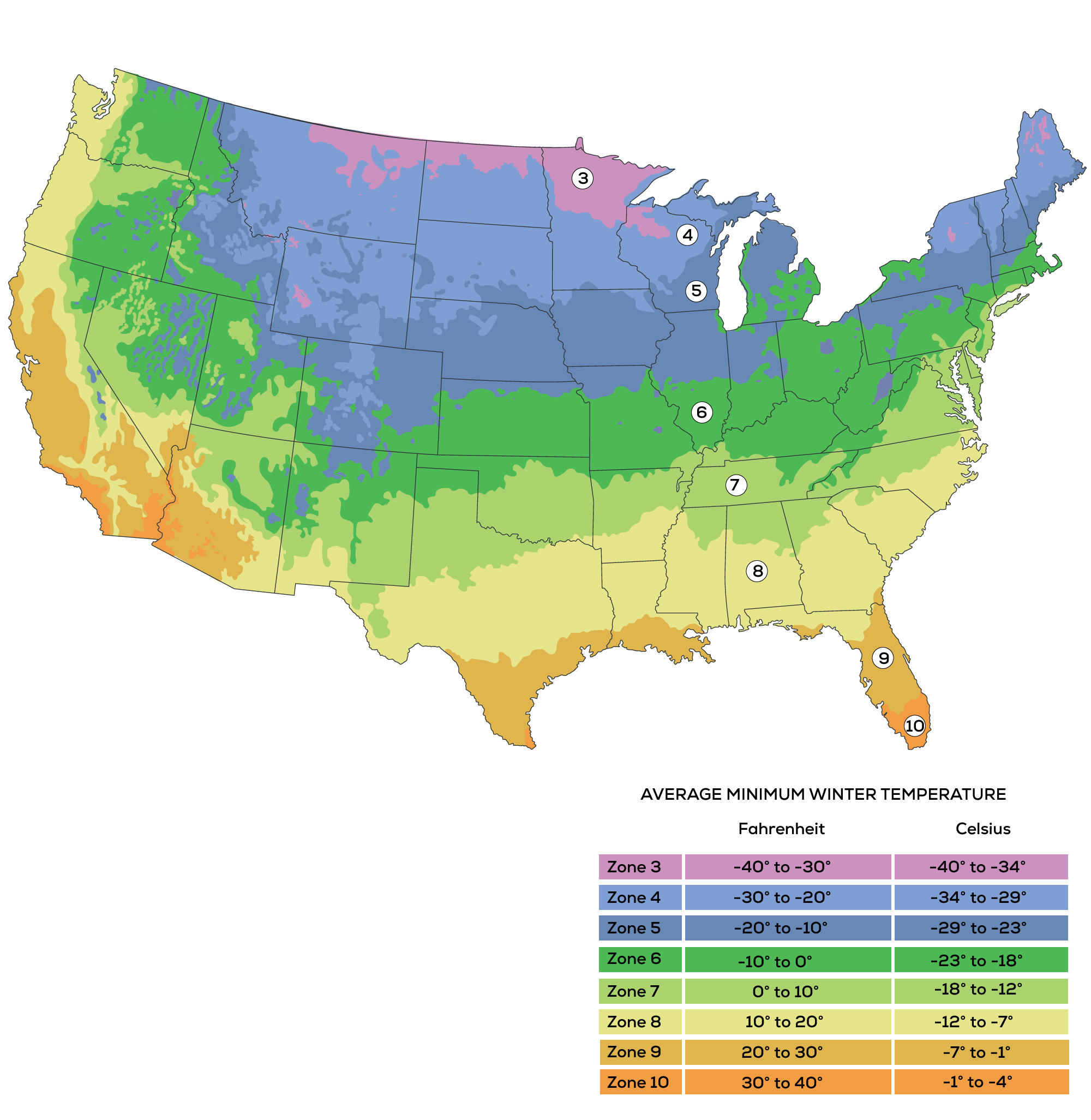 USDA Plant Hardiness Zone Map Harvest to Table