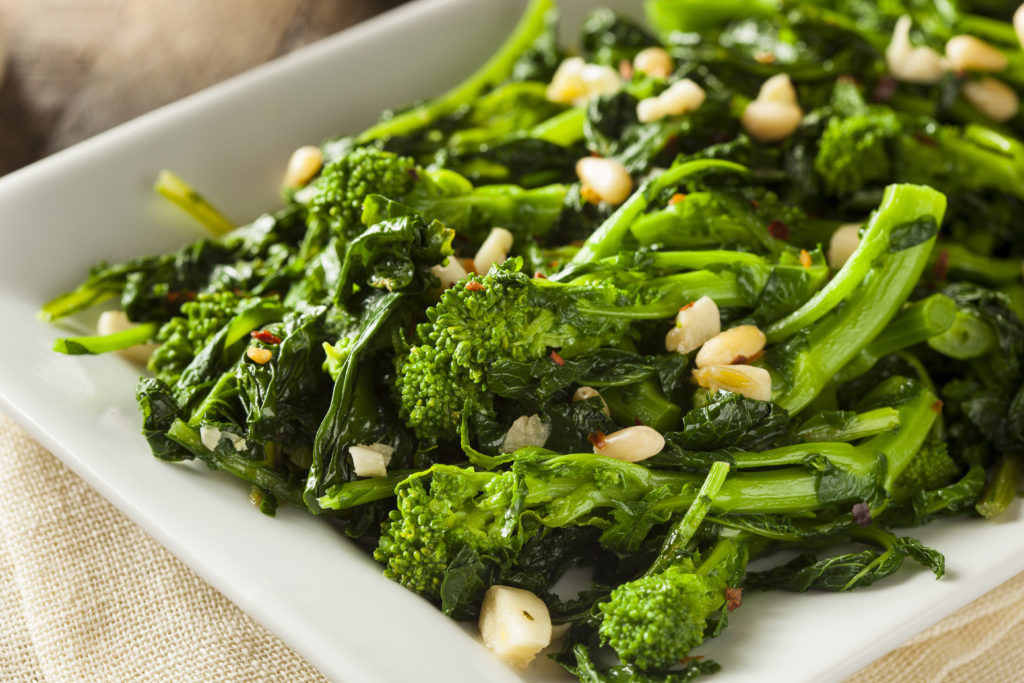 Sauteed Broccoli Raab with Garlic and Nuts