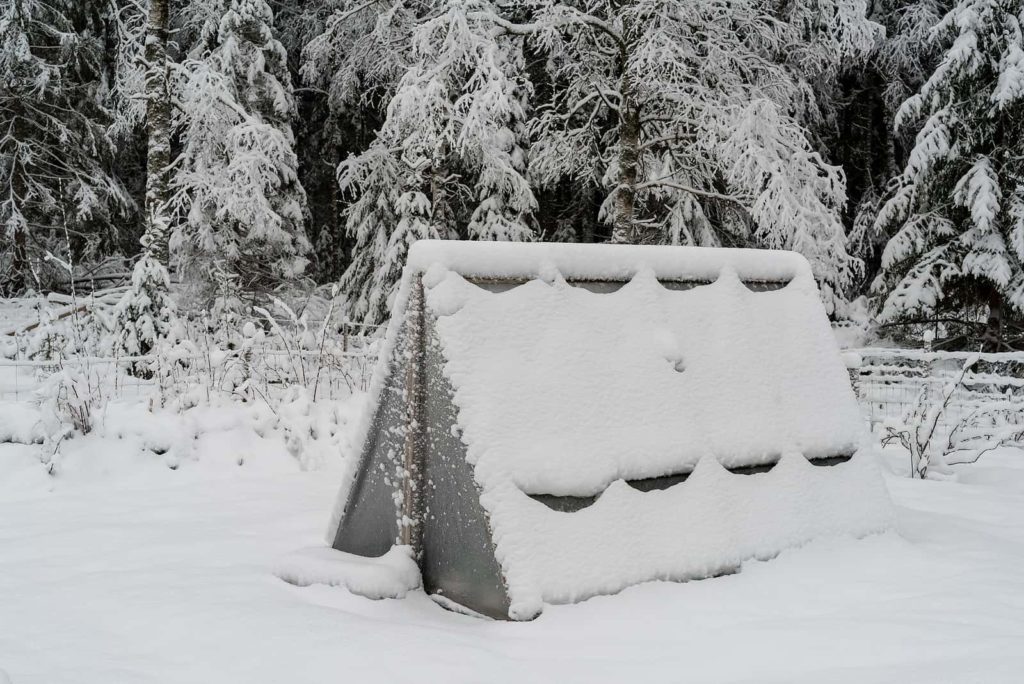 A-frame greenhouse to protect crops