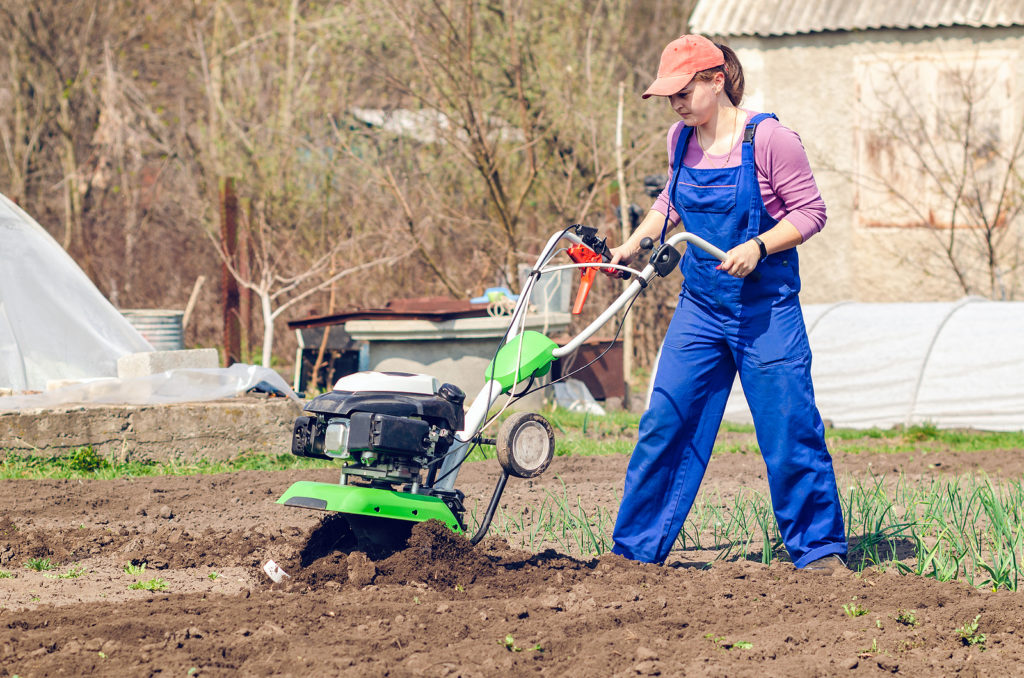 Small store rototiller gas