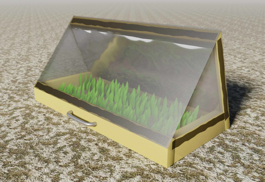 Illustration of a simple portable mini-greenhouse