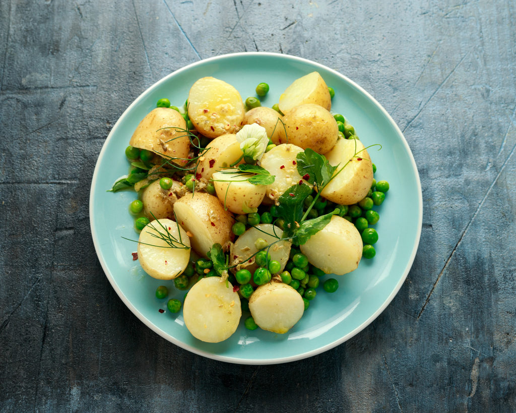 Peas with new potatoes