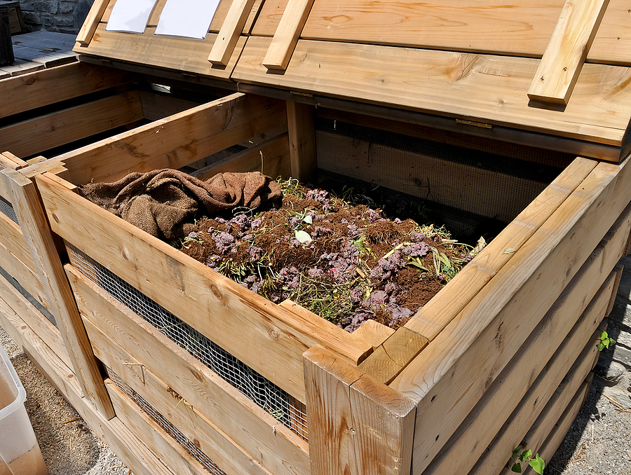 Wooden compost bins