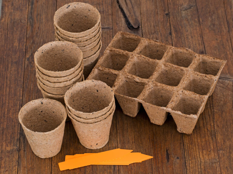 Biodegrable peat pots and tray